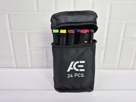 Marcadores estuche tela doble punta